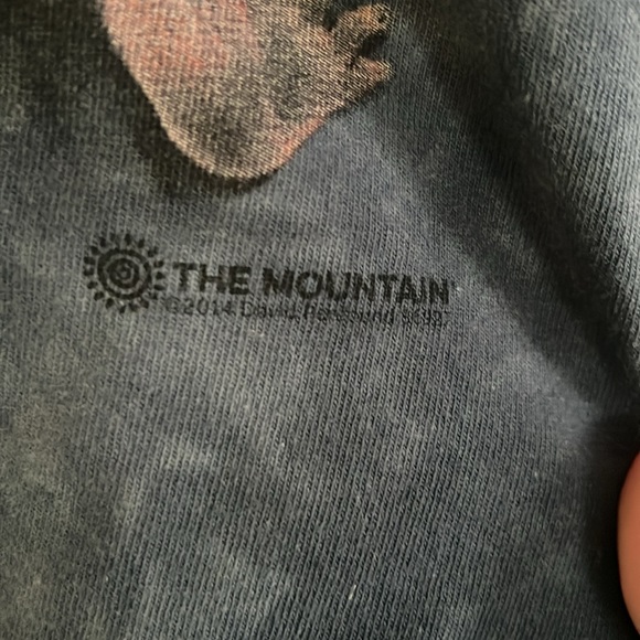 THE MOUNTAIN Peace sign Squirrel Blue tie dye t-shirt size L - Picture 3 of 6